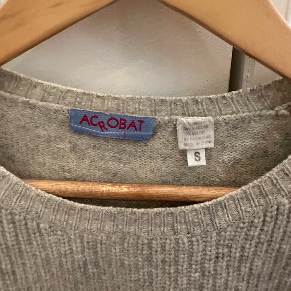 Acrobat Size M Grey Knit Sweater - Picture 2 of 2